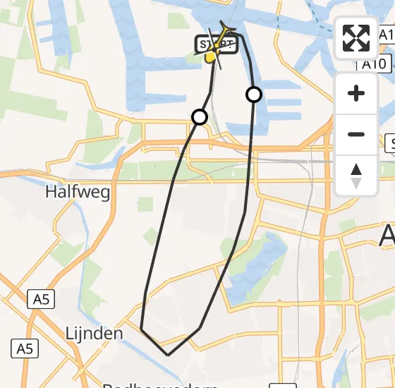 Vlucht Traumahelikopter PH-DOC van Amsterdam Heliport naar Amsterdam Heliport op woensdag 3 juli 2024 11:22