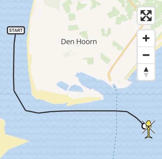 Vlucht Kustwachthelikopter PH-SAR van Den Hoorn naar Den Helder op donderdag 4 juli 2024 12:15