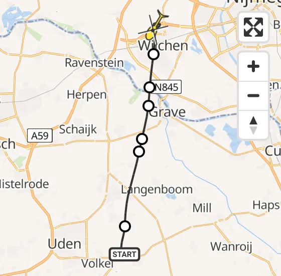 Vlucht Traumahelikopter PH-LLN van Vliegbasis Volkel naar Wijchen op donderdag 4 juli 2024 15:26