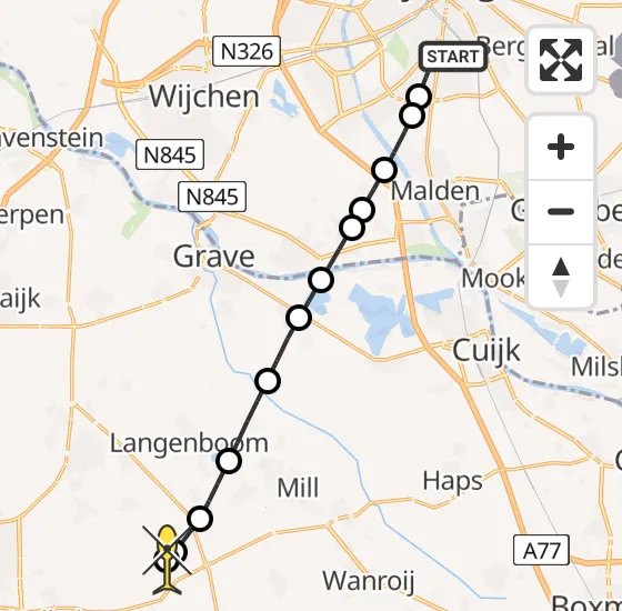 Vlucht Traumahelikopter PH-LLN van Radboud Universitair Medisch Centrum naar Volkel op zaterdag 6 juli 2024 7:51