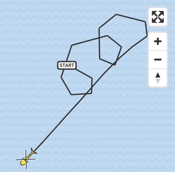 Vlucht Kustwachthelikopter PH-SAR van  naar  op zaterdag 6 juli 2024 9:46