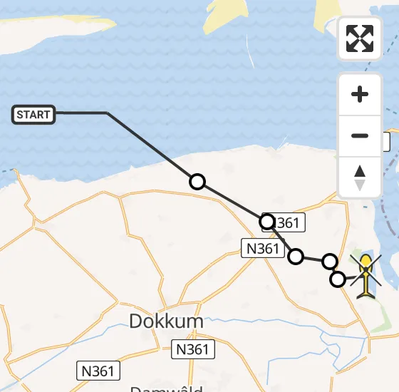 Vlucht Ambulancehelikopter PH-OOP van Buren naar Engwierum op zaterdag 6 juli 2024 13:20