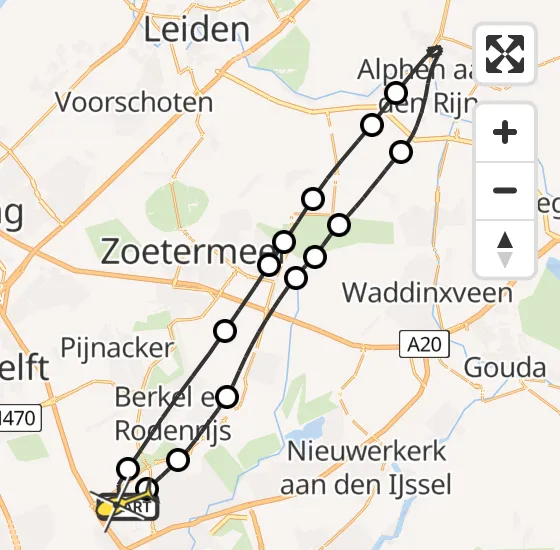 Vlucht Traumahelikopter PH-UMC van Rotterdam The Hague Airport naar Rotterdam The Hague Airport op zaterdag 6 juli 2024 14:52