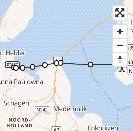 Vlucht Kustwachthelikopter PH-SAR van Vliegveld De Kooy naar Hindeloopen op zaterdag 6 juli 2024 15:09