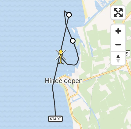 Vlucht Kustwachthelikopter PH-SAR van Hindeloopen naar Hindeloopen op zaterdag 6 juli 2024 15:22