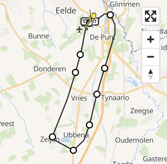 Vlucht Traumahelikopter PH-MAA van Groningen Airport Eelde naar Groningen Airport Eelde op zaterdag 6 juli 2024 18:12