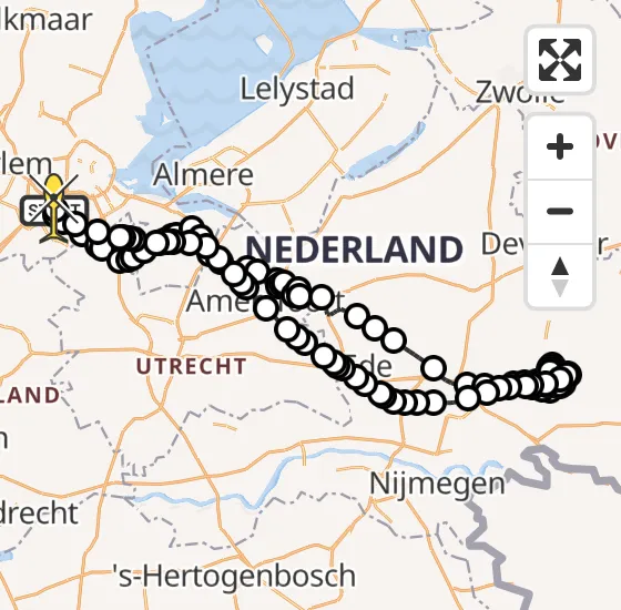 Vlucht Politiehelikopter PH-PXX van Schiphol naar Schiphol op maandag 8 juli 2024 11:37