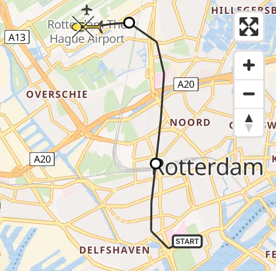 Vlucht Traumahelikopter PH-UMC van Erasmus MC naar Rotterdam The Hague Airport op maandag 8 juli 2024 15:56