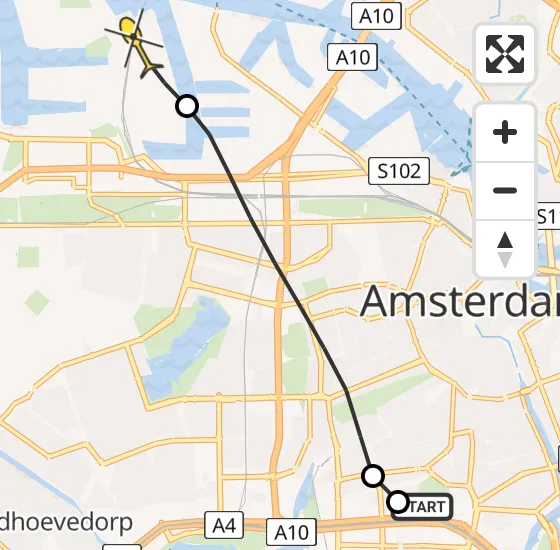 Vlucht Traumahelikopter PH-DOC van Amsterdam naar Amsterdam Heliport op maandag 8 juli 2024 17:24