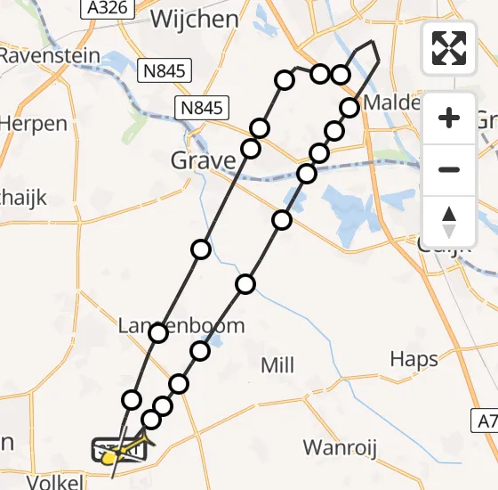 Vlucht Traumahelikopter PH-HVB van Vliegbasis Volkel naar Vliegbasis Volkel op maandag 8 juli 2024 18:42