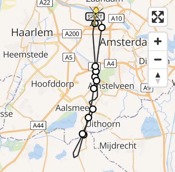 Vlucht Traumahelikopter PH-DOC van Amsterdam Heliport naar Amsterdam Heliport op maandag 8 juli 2024 20:34