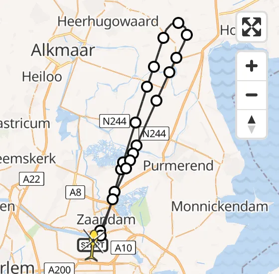 Vlucht Traumahelikopter PH-DOC van Amsterdam Heliport naar Amsterdam Heliport op maandag 8 juli 2024 20:51