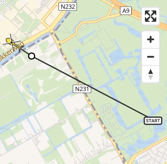 Vlucht Politiehelikopter PH-PXY van Amstelveen naar Schiphol op maandag 15 juli 2024 21:16