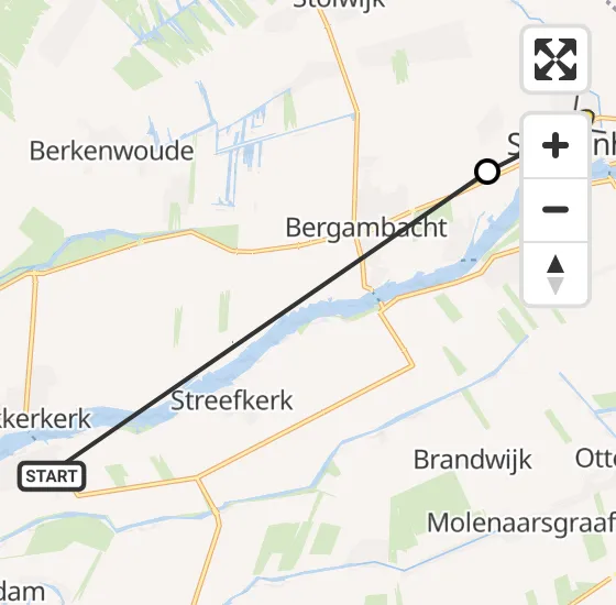 Vlucht Politiehelikopter PH-PXE van Nieuw-Lekkerland naar Schoonhoven op dinsdag 16 juli 2024 16:29