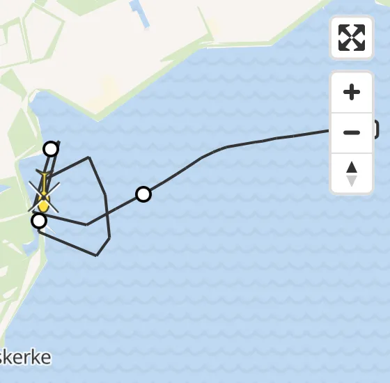 Vlucht Kustwachthelikopter PH-NCG van Hansweert naar Hoedekenskerke op dinsdag 16 juli 2024 20:21