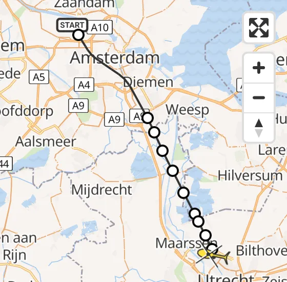 Vlucht Traumahelikopter PH-DOC van Amsterdam Heliport naar Utrecht op woensdag 17 juli 2024 7:48