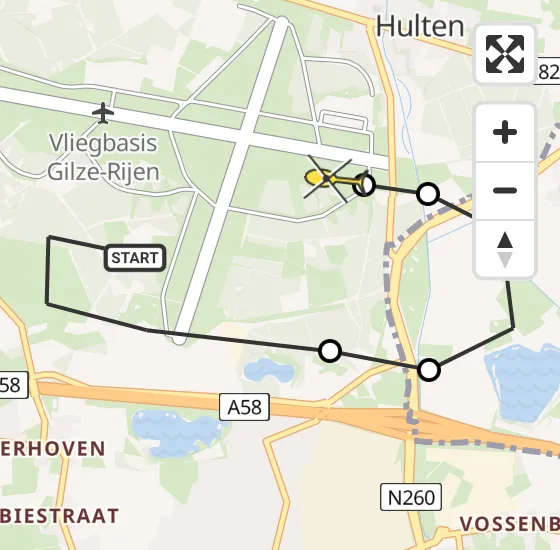 Vlucht Politiehelikopter PH-PXY van Vliegbasis Gilze-Rijen naar Vliegbasis Gilze-Rijen op woensdag 17 juli 2024 10:28