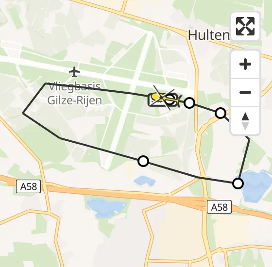 Vlucht Politiehelikopter PH-PXY van Vliegbasis Gilze-Rijen naar Vliegbasis Gilze-Rijen op woensdag 17 juli 2024 10:37