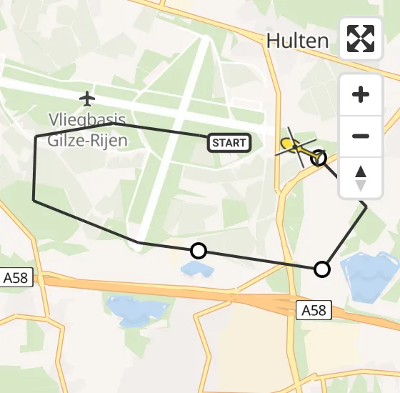 Vlucht Politiehelikopter PH-PXY van Vliegbasis Gilze-Rijen naar Hulten op woensdag 17 juli 2024 10:49