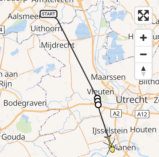 Vlucht Politiehelikopter PH-PXY van Amstelveen naar Lopikerkapel op woensdag 17 juli 2024 15:35