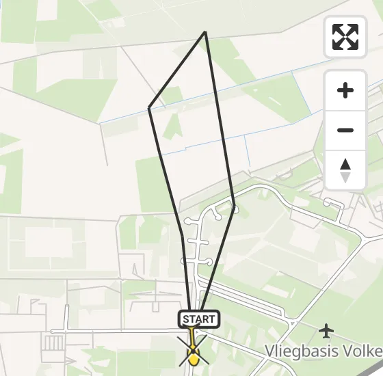Vlucht Traumahelikopter PH-LLN van Vliegbasis Volkel naar Vliegbasis Volkel op woensdag 17 juli 2024 18:00