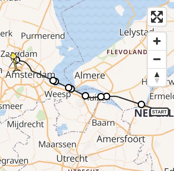 Vlucht Traumahelikopter PH-DOC van Putten naar Amsterdam Heliport op woensdag 17 juli 2024 20:29