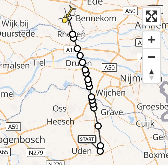 Vlucht Traumahelikopter PH-LLN van Zeeland naar Veenendaal op donderdag 18 juli 2024 13:24