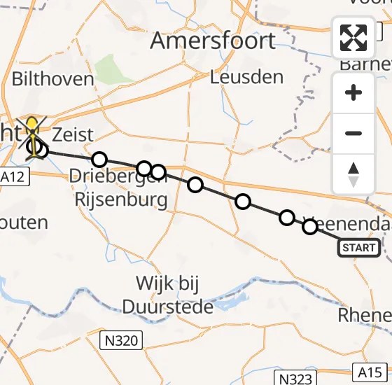 Vlucht Traumahelikopter PH-LLN van Veenendaal naar Universitair Medisch Centrum Utrecht op donderdag 18 juli 2024 13:59