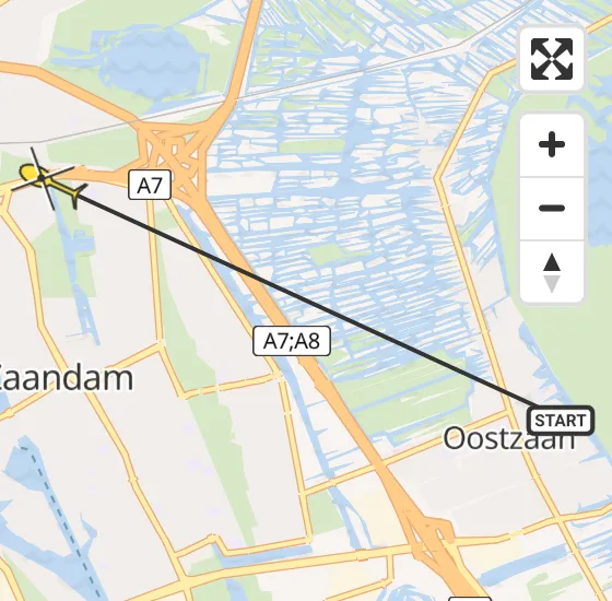 Vlucht Politiehelikopter PH-PXA van Oostzaan naar Zaandam op donderdag 18 juli 2024 17:11