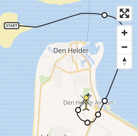 Vlucht Kustwachthelikopter PH-SAR van Den Hoorn naar Vliegveld De Kooy op donderdag 18 juli 2024 18:03