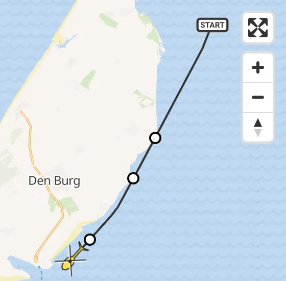 Vlucht Politiehelikopter PH-PXY van De Cocksdorp naar Den Hoorn op donderdag 18 juli 2024 20:18