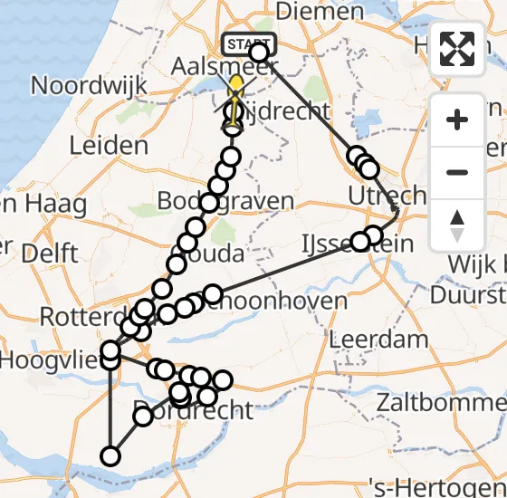 Vlucht Politiehelikopter PH-PXA van Aalsmeer naar Nieuwveen op donderdag 18 juli 2024 21:12