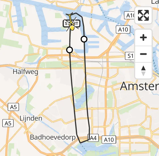 Vlucht Traumahelikopter PH-DOC van Amsterdam Heliport naar Amsterdam Heliport op vrijdag 19 juli 2024 11:04