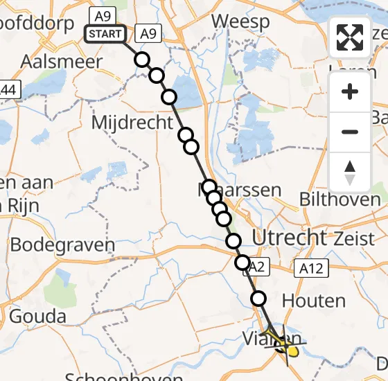 Vlucht Politiehelikopter PH-PXA van Amstelveen naar Vianen op vrijdag 19 juli 2024 20:24