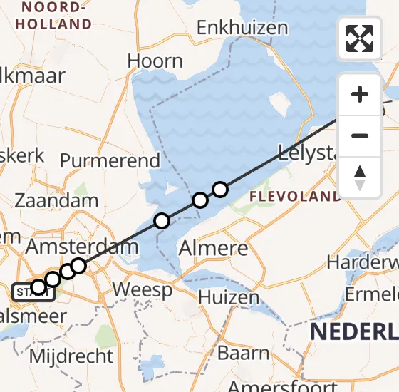 Vlucht Traumahelikopter PH-DOC van Luchthaven Schiphol naar Swifterbant op zaterdag 20 juli 2024 9:51