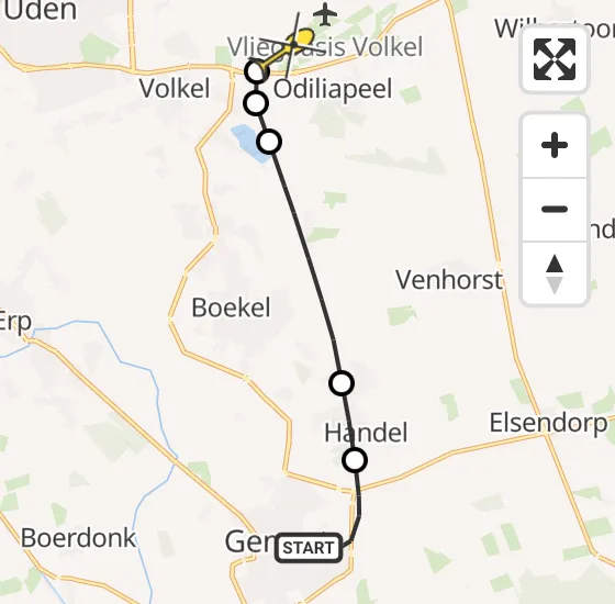 Vlucht Traumahelikopter PH-LLN van Gemert naar Vliegbasis Volkel op zaterdag 20 juli 2024 13:56