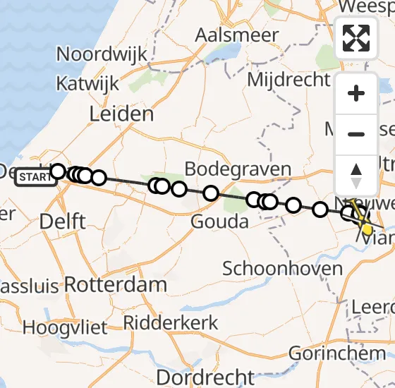 Vlucht Politiehelikopter PH-PXF van Den Haag naar IJsselstein op zaterdag 20 juli 2024 16:02