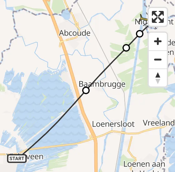 Vlucht Traumahelikopter PH-DOC van Vinkeveen naar Nigtevecht op zondag 21 juli 2024 13:32