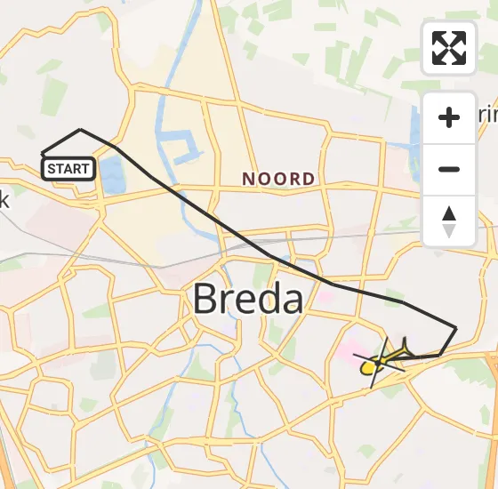 Vlucht Traumahelikopter PH-UMC van Breda naar Breda op maandag 22 juli 2024 6:09