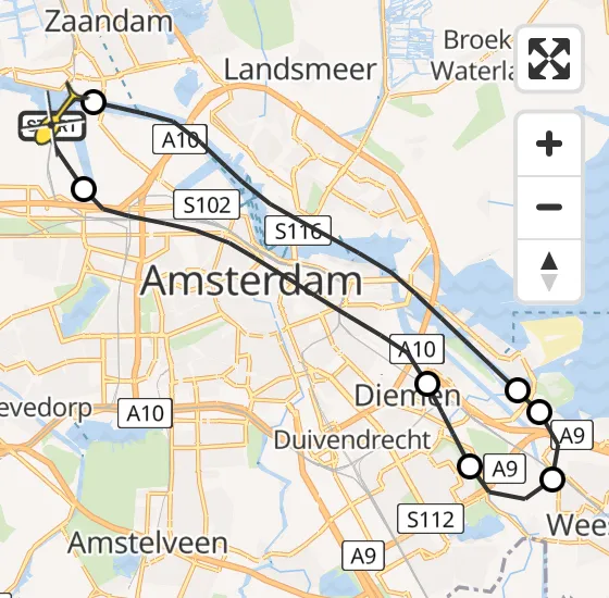 Vlucht Traumahelikopter PH-DOC van Amsterdam Heliport naar Amsterdam Heliport op maandag 22 juli 2024 8:36
