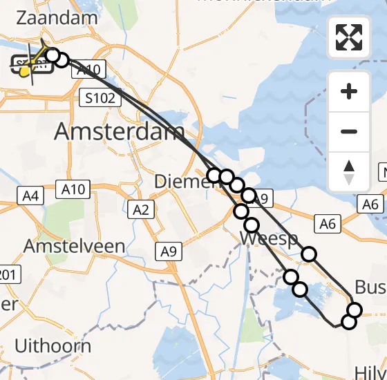 Vlucht Traumahelikopter PH-DOC van Amsterdam Heliport naar Amsterdam Heliport op maandag 22 juli 2024 13:30