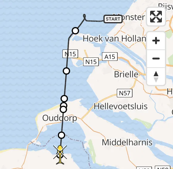 Vlucht Kustwachthelikopter PH-NCG van  naar Zonnemaire op maandag 22 juli 2024 20:28