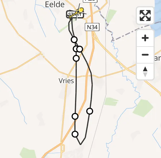 Vlucht Traumahelikopter PH-MAA van Groningen Airport Eelde naar Groningen Airport Eelde op maandag 22 juli 2024 21:26