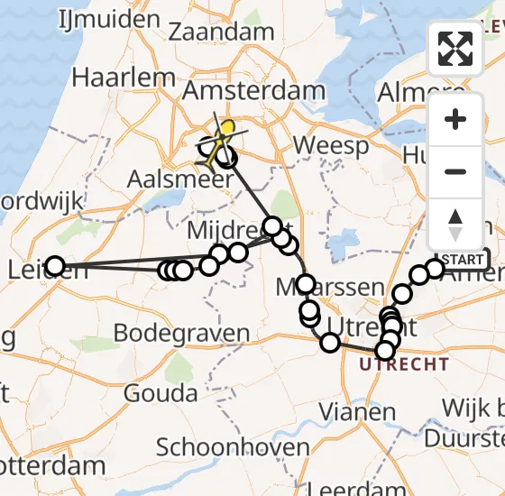 Vlucht Politiehelikopter PH-PXE van Soest naar Amstelveen op dinsdag 23 juli 2024 10:19