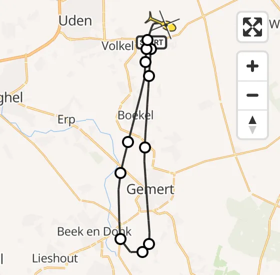 Vlucht Traumahelikopter PH-LLN van Vliegbasis Volkel naar Vliegbasis Volkel op dinsdag 23 juli 2024 12:33