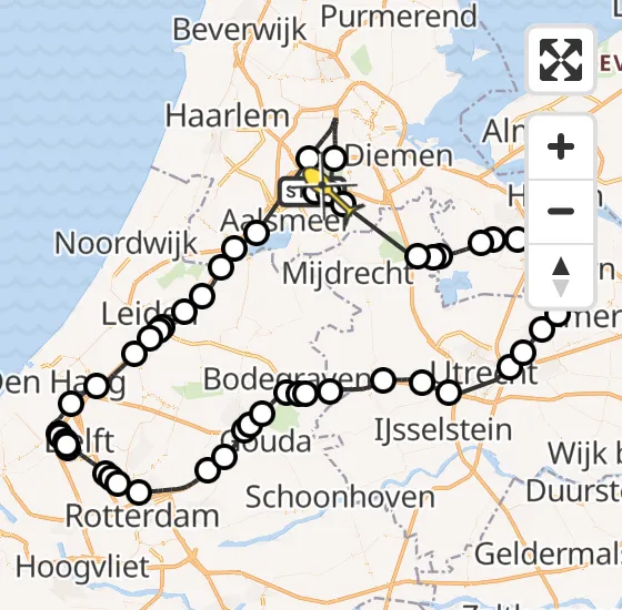 Vlucht Politiehelikopter PH-PXE van Schiphol naar Amstelveen op dinsdag 23 juli 2024 12:36