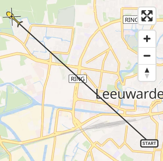 Vlucht Ambulancehelikopter PH-HOW van Leeuwarden naar Leeuwarden op dinsdag 23 juli 2024 13:40