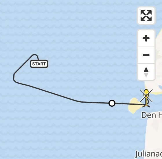 Vlucht Kustwachthelikopter PH-SAR van  naar Den Hoorn op woensdag 24 juli 2024 10:19