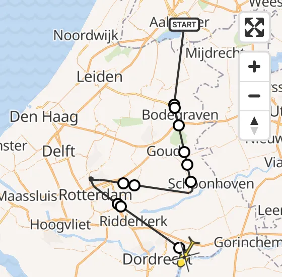 Vlucht Politiehelikopter PH-PXA van Aalsmeer naar Dordrecht op woensdag 24 juli 2024 13:12