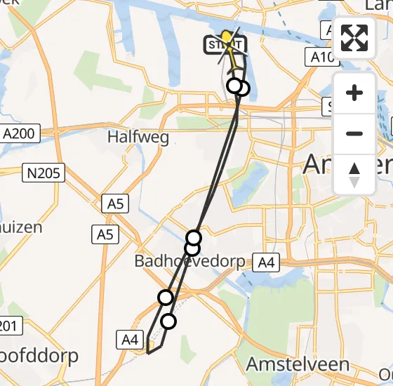 Vlucht Traumahelikopter PH-DOC van Amsterdam Heliport naar Amsterdam Heliport op woensdag 24 juli 2024 16:00